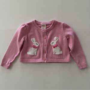 Gymboree 12-18 Months Baby Girl Pink Easter Bunny Sweater Cardigan Spring